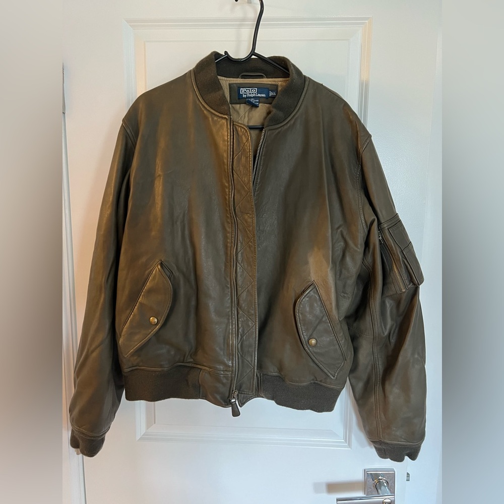 Polo Ralph Lauren Leather Bomber Jacket